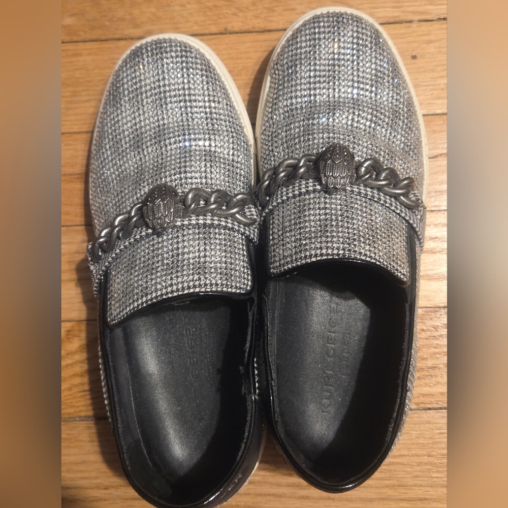 Kurt Geiger LANEY CHELSEA SLIP ON SILVER Size 8 Sneaker